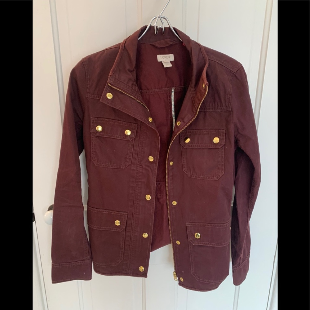 J crew maroon jacket - size xs